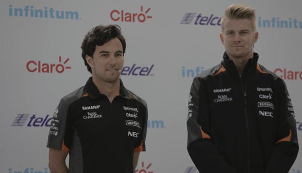 Previo al GP de M&eacute;xico, Checo P&eacute;rez y Nico H&uuml;lkenberg pasaron De la Pista a la Cancha